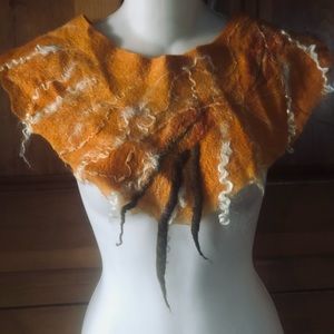 Beautiful Felted Wool Collar w/BackTie